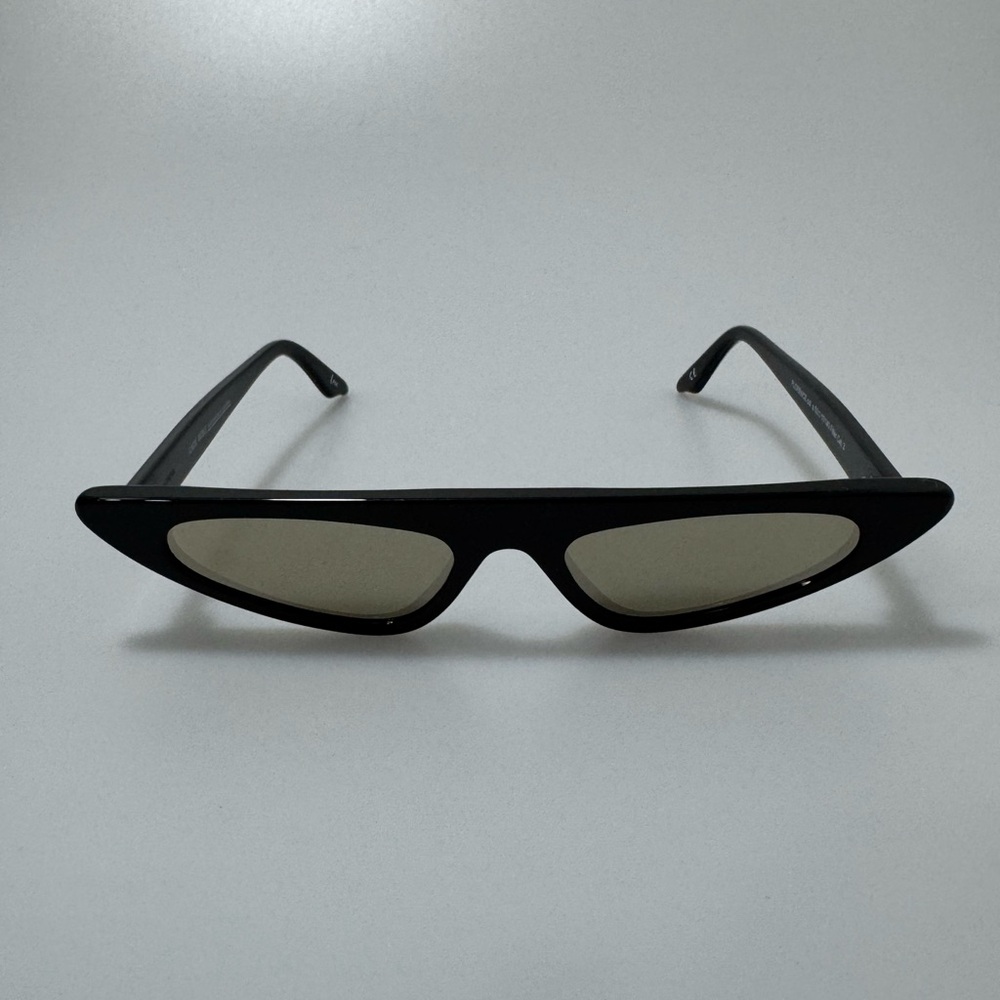 ANDY WOLF FLORENCE THIN POINTED BLACK SUNGLASSES SIZE OS